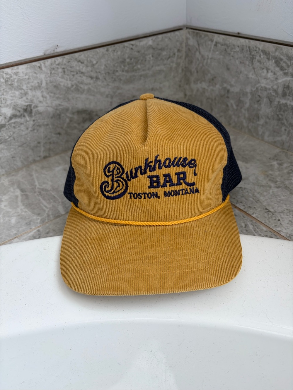Toston Montana Corduroy Trucker Cap - Mustard
